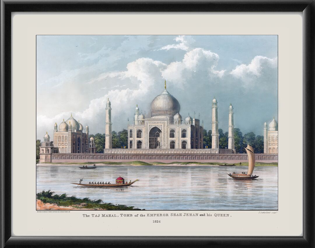 Taj Mahal in Agra, India 1824