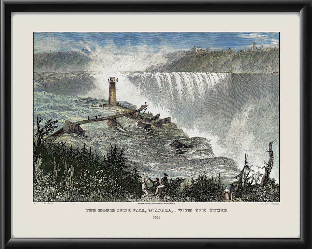 Niagara Falls - Horseshoe Fall 1845 (Color)