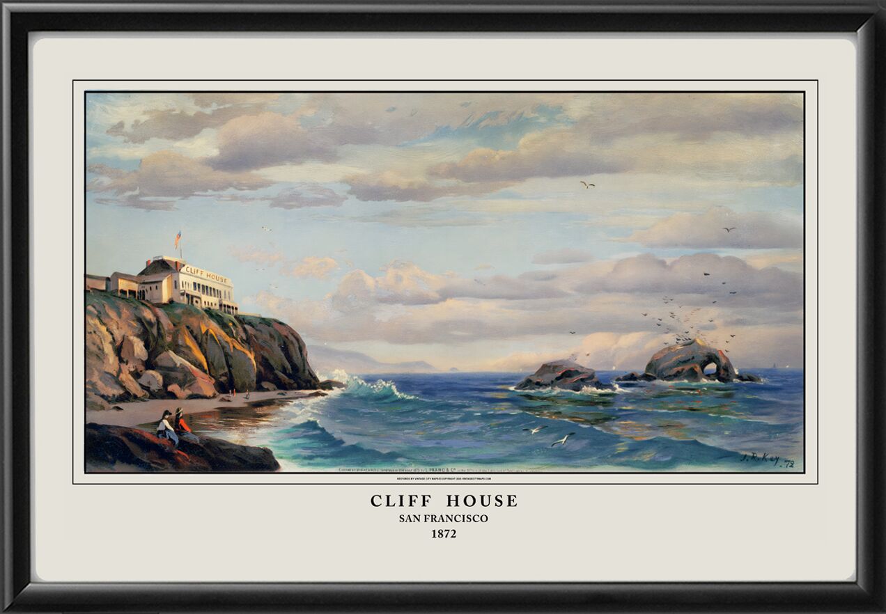Cliff House - San Francisco 1872 Map