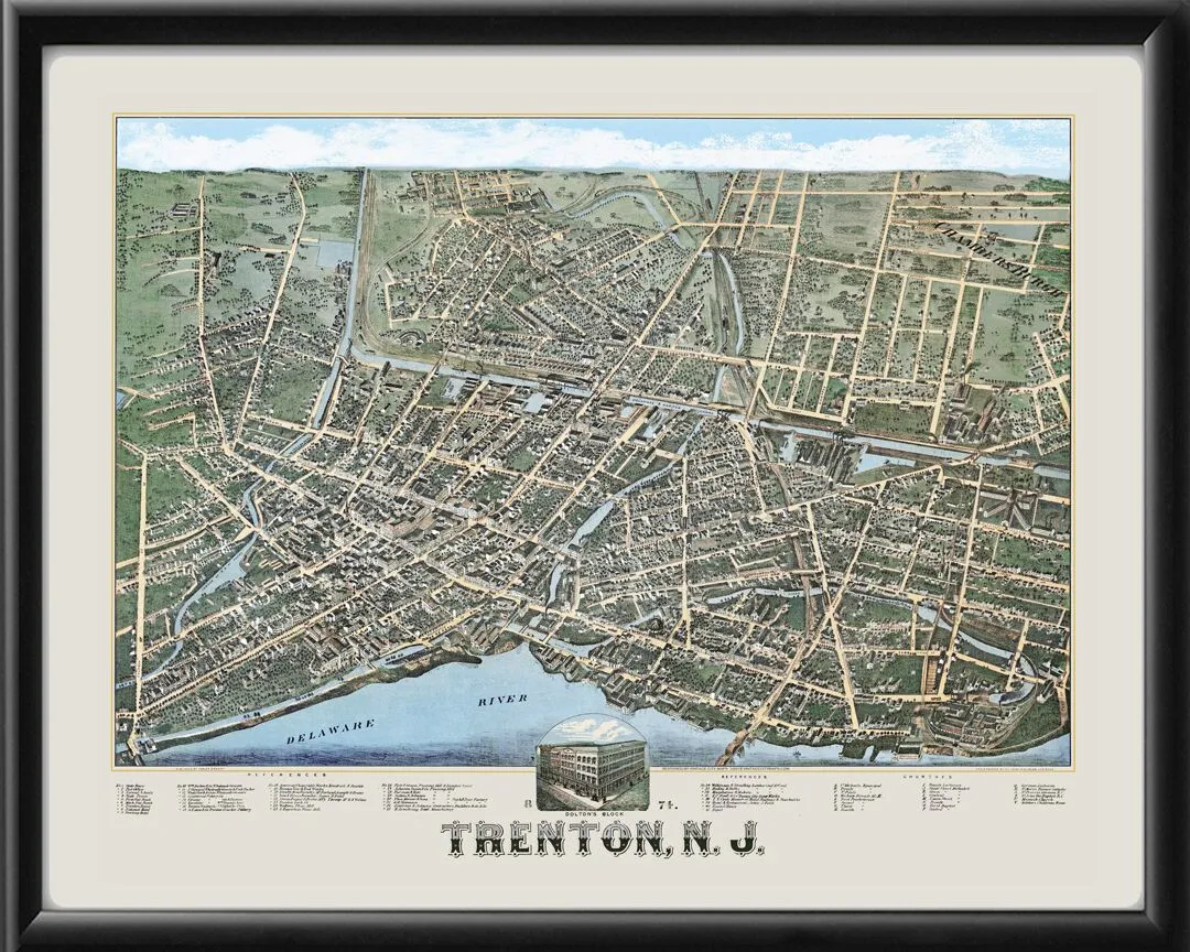 Trenton NJ 1874 TM Fowler