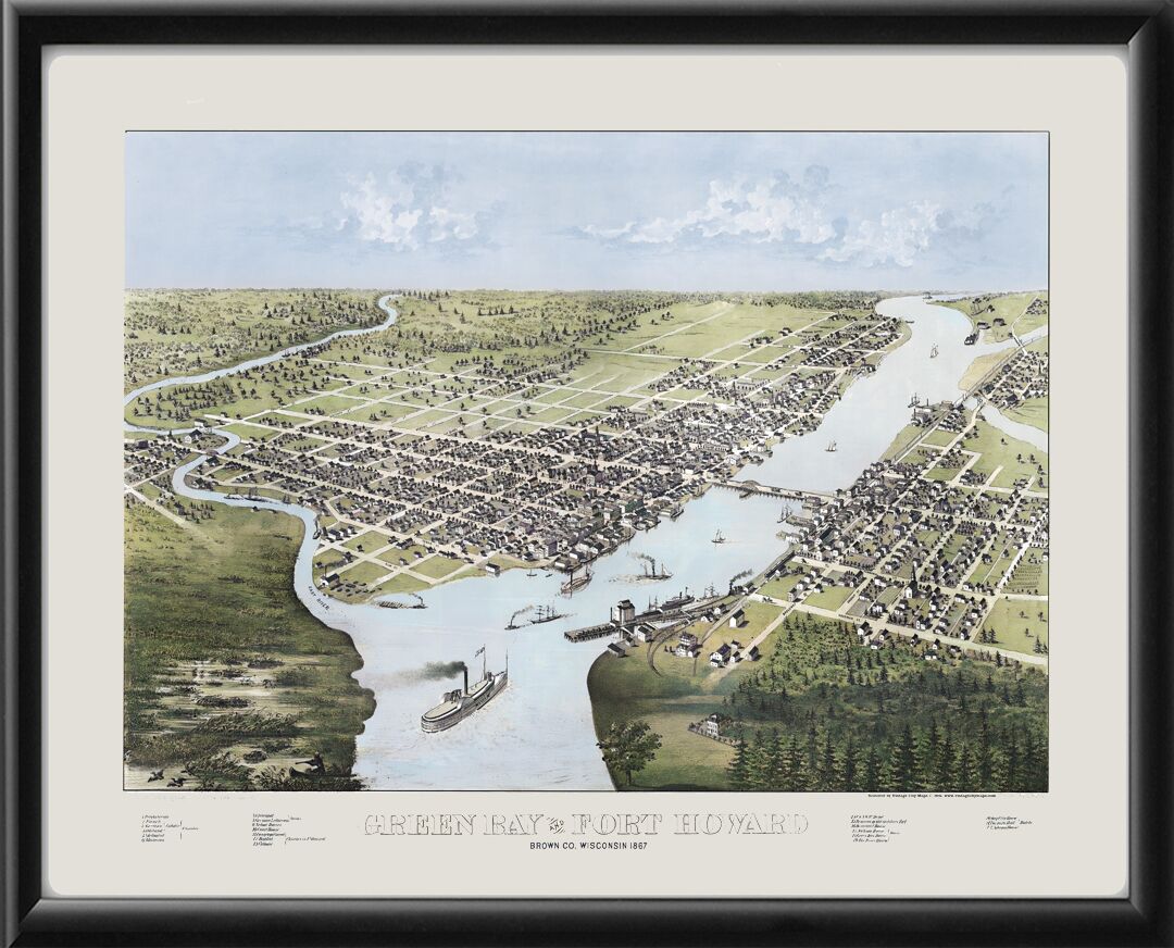 Green Bay & Fort Howard WI 1867