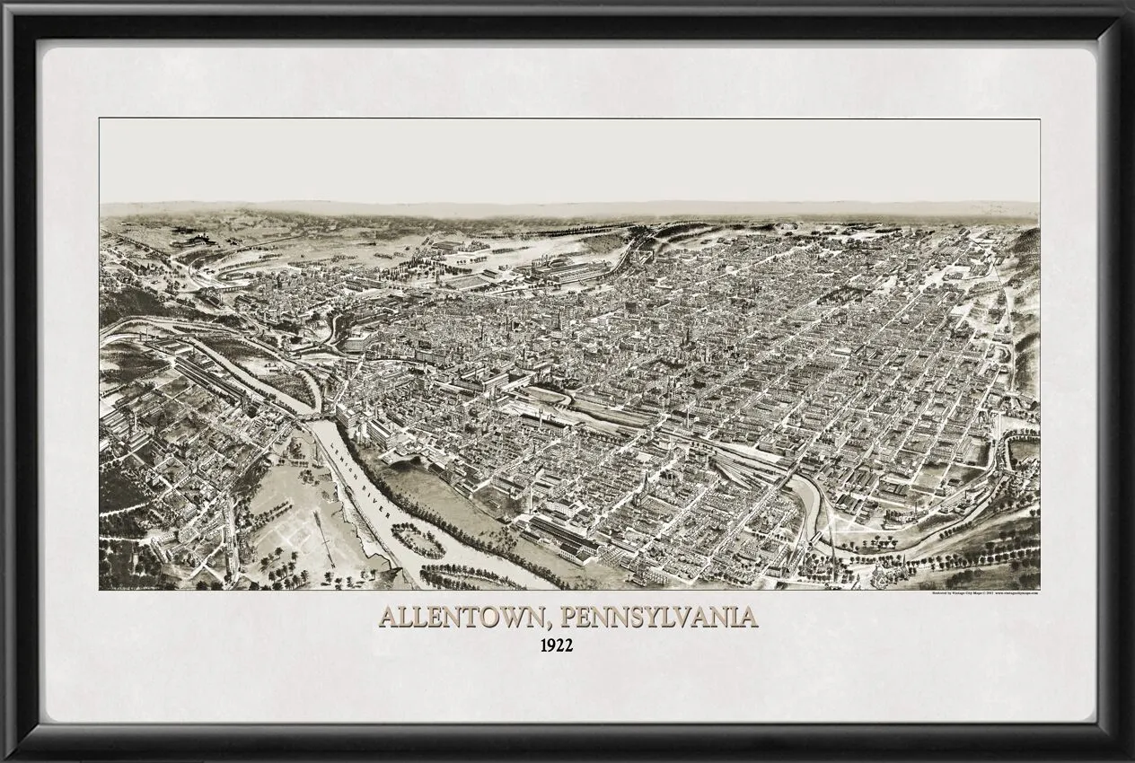 Allentown PA 1922 TM Fowler Map