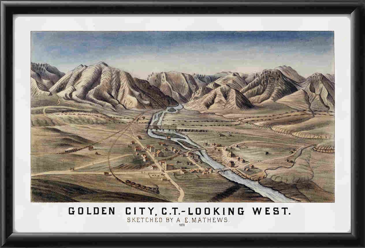 Golden CO Looking West 1870