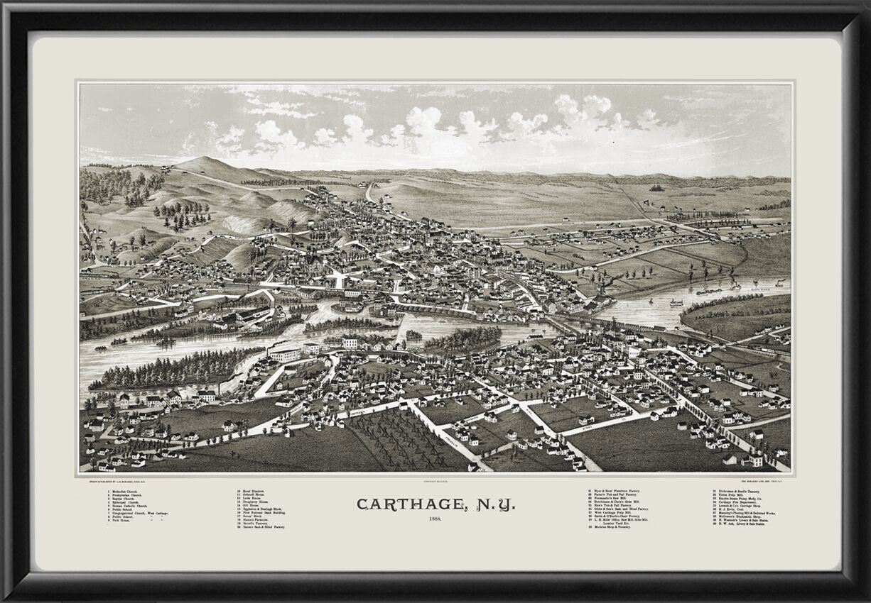 Carthage NY 1888 Lucien R. Burleigh Tm