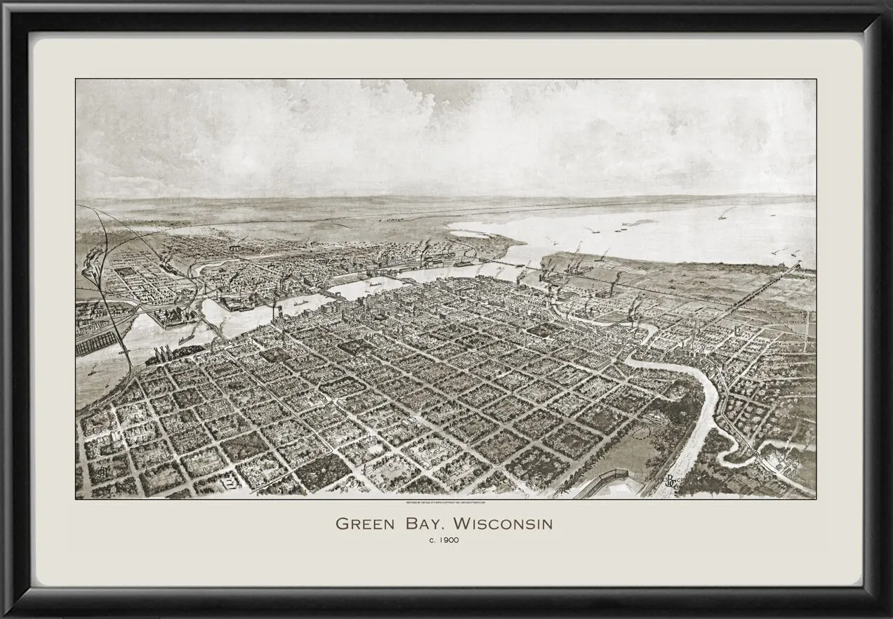 Green Bay WI 1900 George W Barnes TM Map