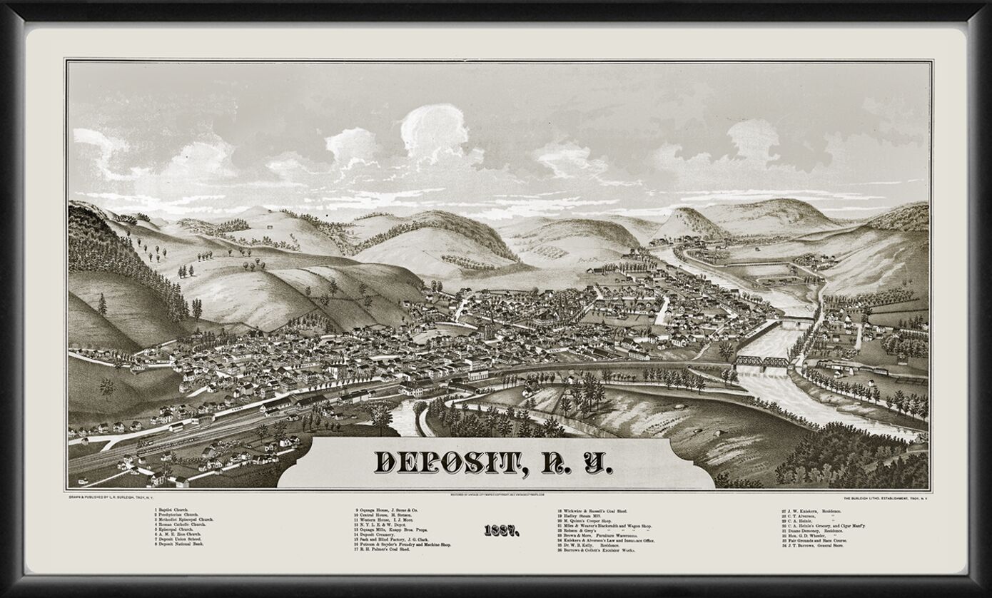 Deposit NY 1887 Lucien R. Burleigh TM