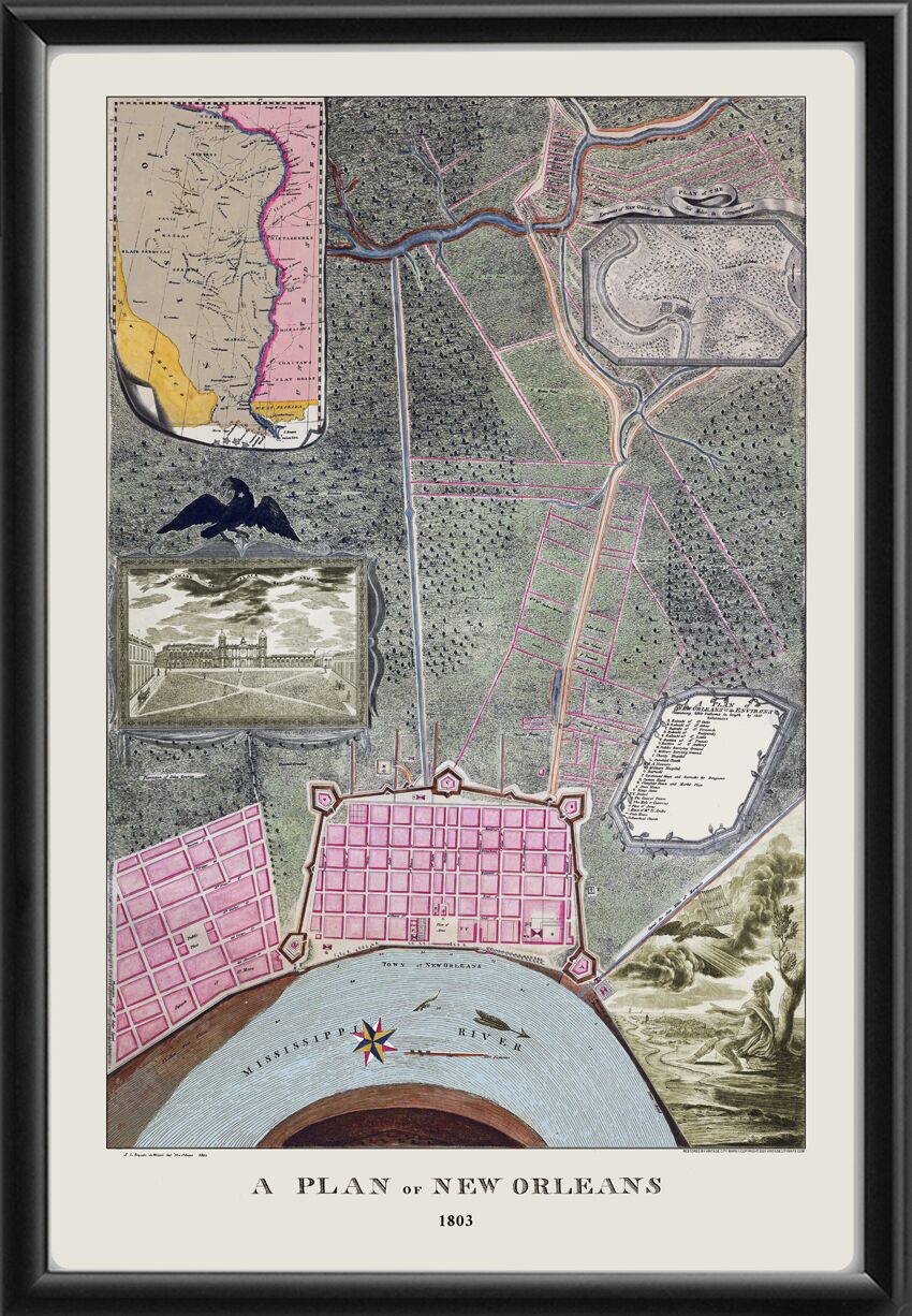 New Orleans LA 1803 - Plan of New Orleans