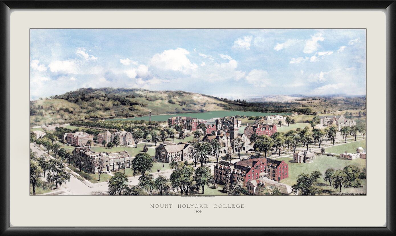 Mount Holyoke MA 1908 color HD Nichols TM