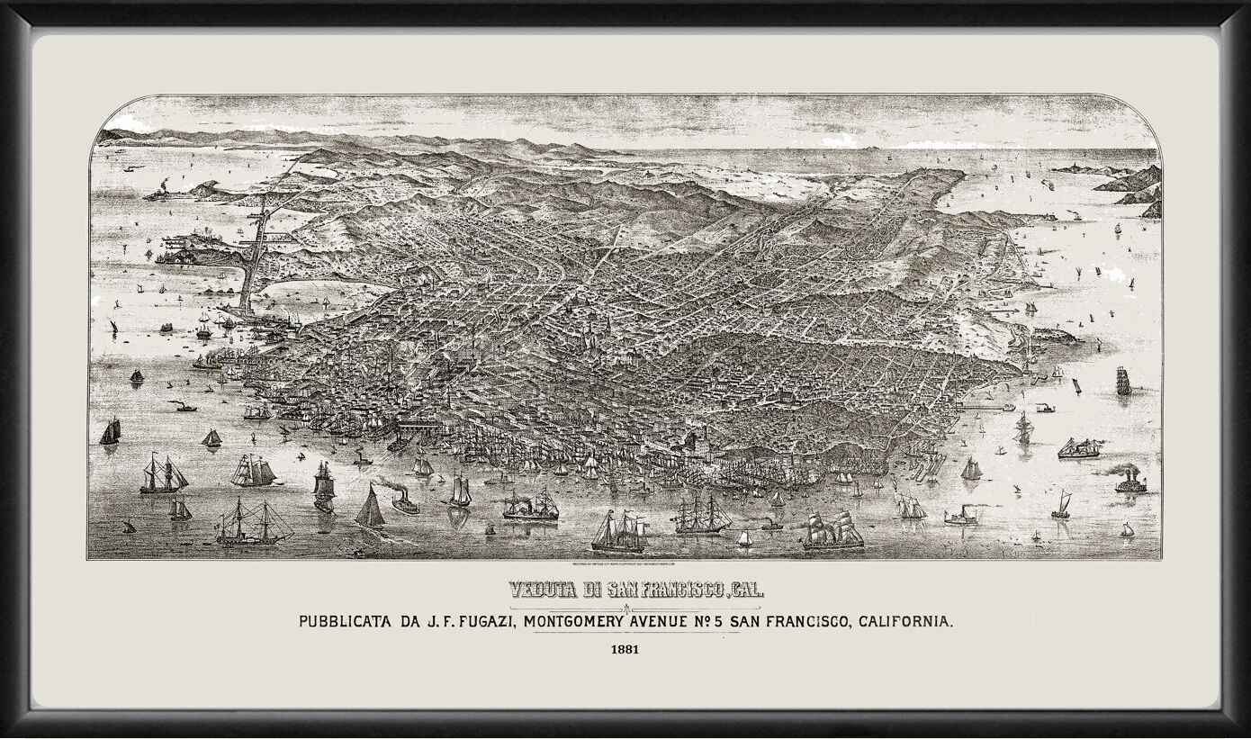 Veduta Di San Francisco 1881 J. F. FugaziTM