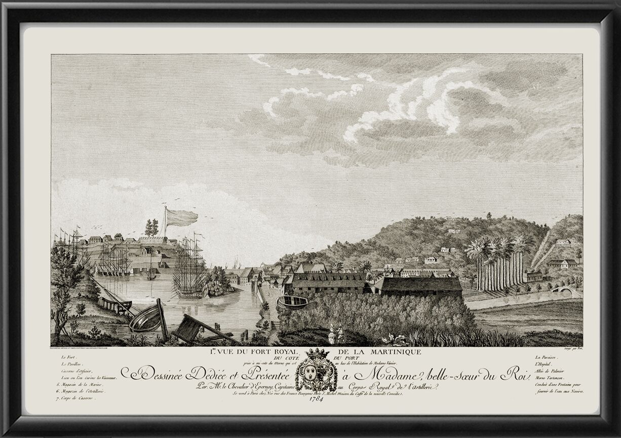 VUE DU FORT ROYAL DE LA MARTINIQUE 1784 FranÃ§ois Denis NÃ©eTM