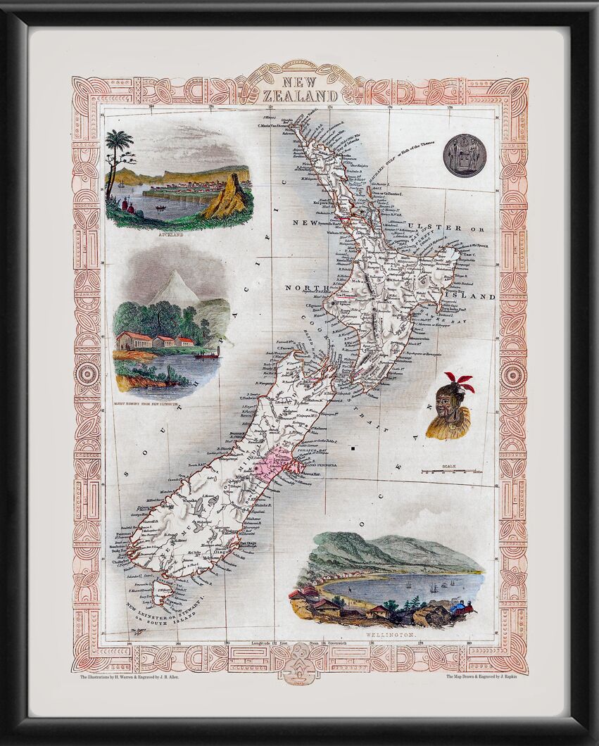 New Zealand Map 1851