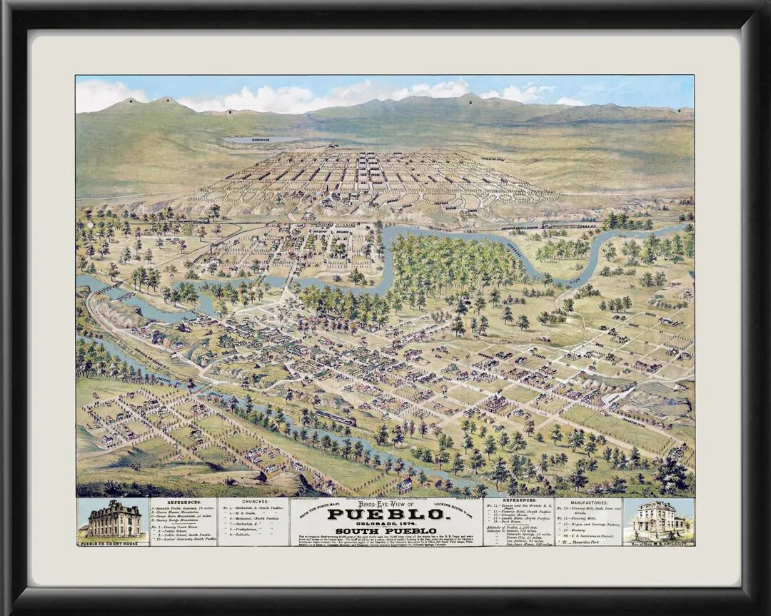 Pueblo CO 1874 (Color)