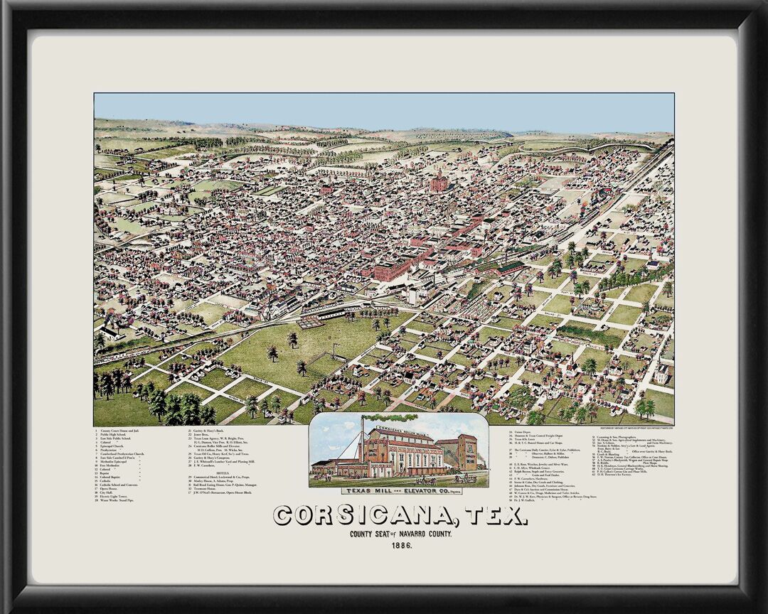 Corsicana TX 1886 (Color)