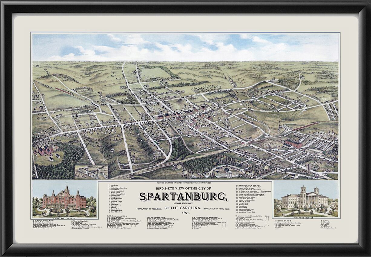 Spartanburg SC 1891 (Color)