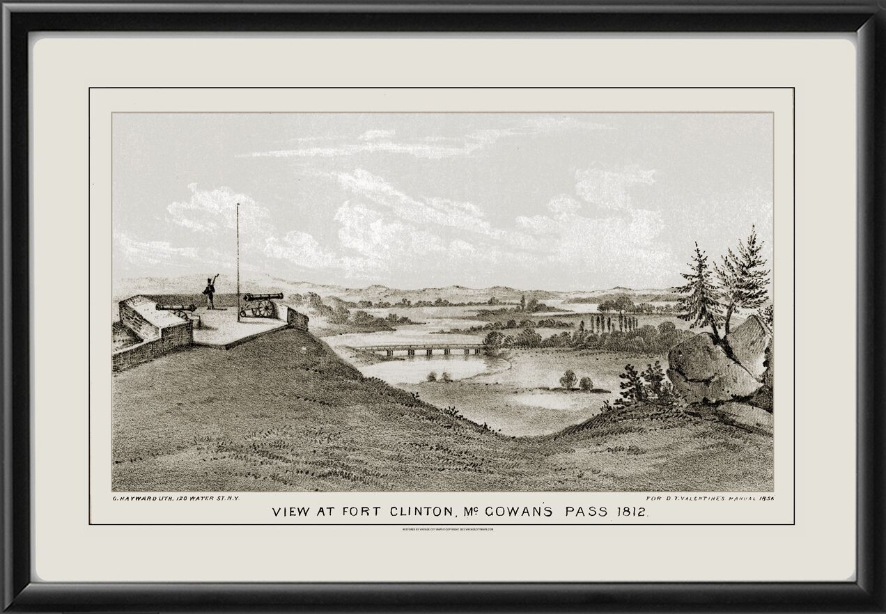 Fort Clinton, McGowan's Pass in Central Park NY 1812 TM