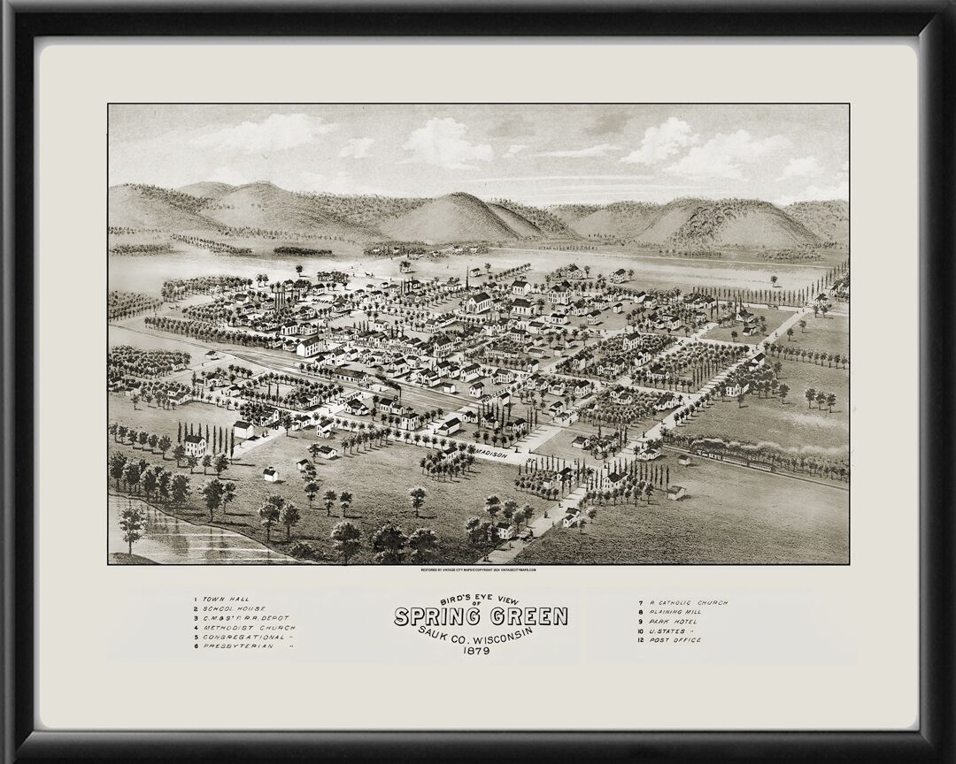 Spring Green WI HH Bailey TM Birds Eye View Map