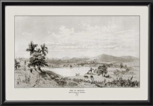 Singapore 1846 Birds Eye View Map