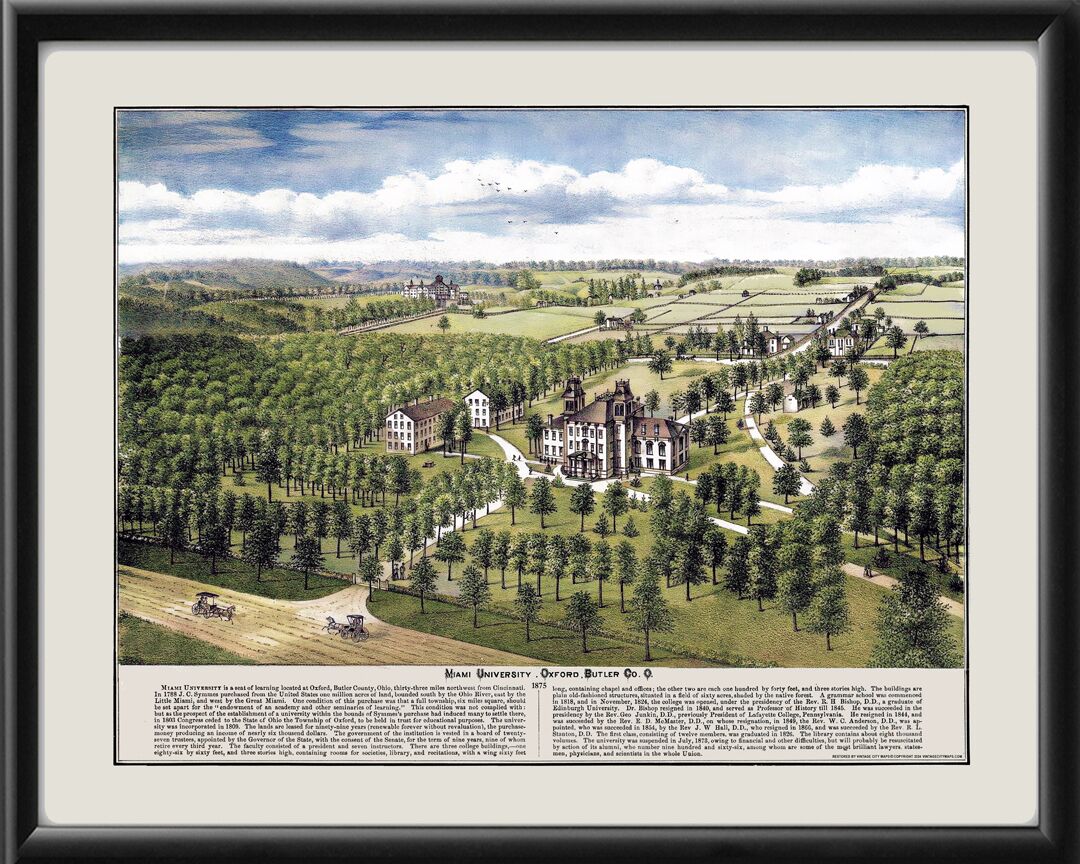 Miami University - Oxford, OH 1875 (Color)