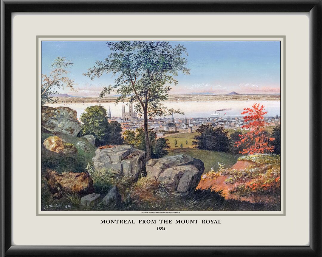 Montreal Canada 1854 - View From the Mount Royal