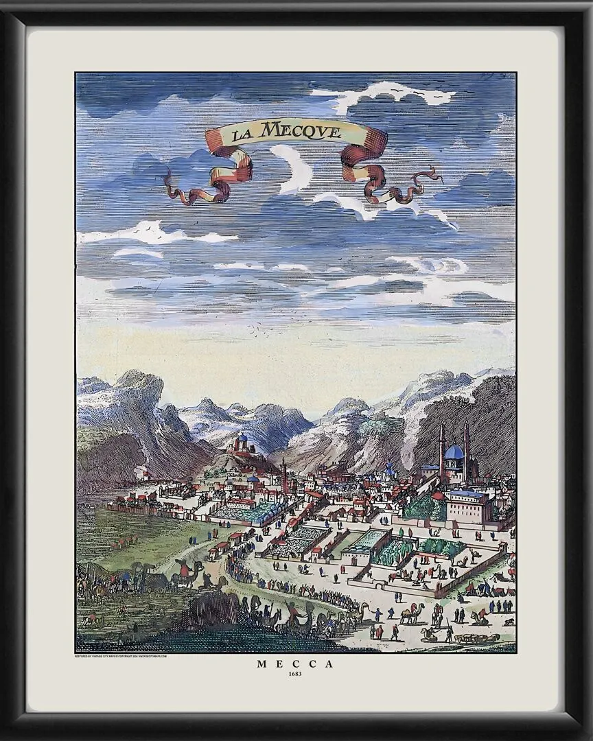 Mecca 1683 Restored Map