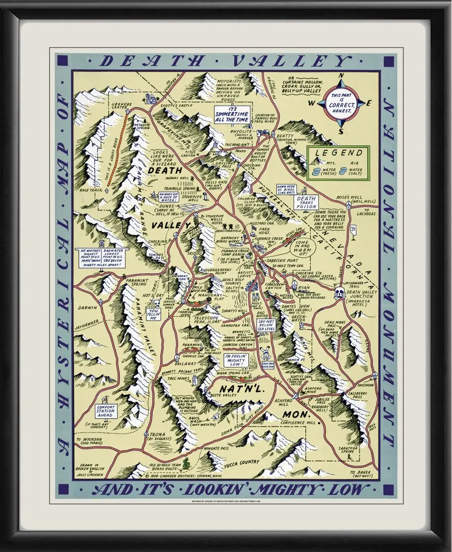 Death Valley 1948 - Restored Hysterical Map