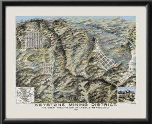 Keystone Mining District -  The Great Gold Fields of La Belle, NM 1895 (Color)