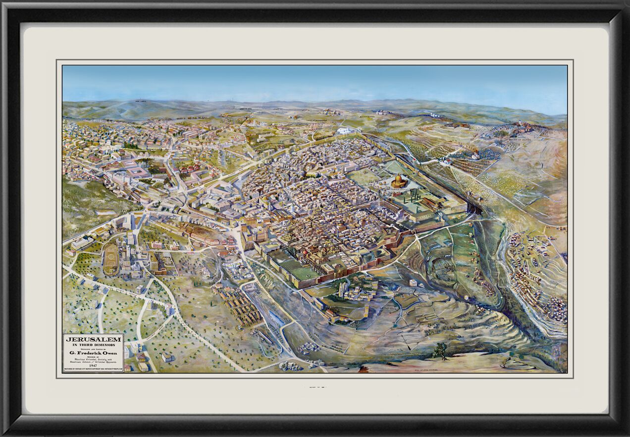 Jerusalem Israel 1947 Map