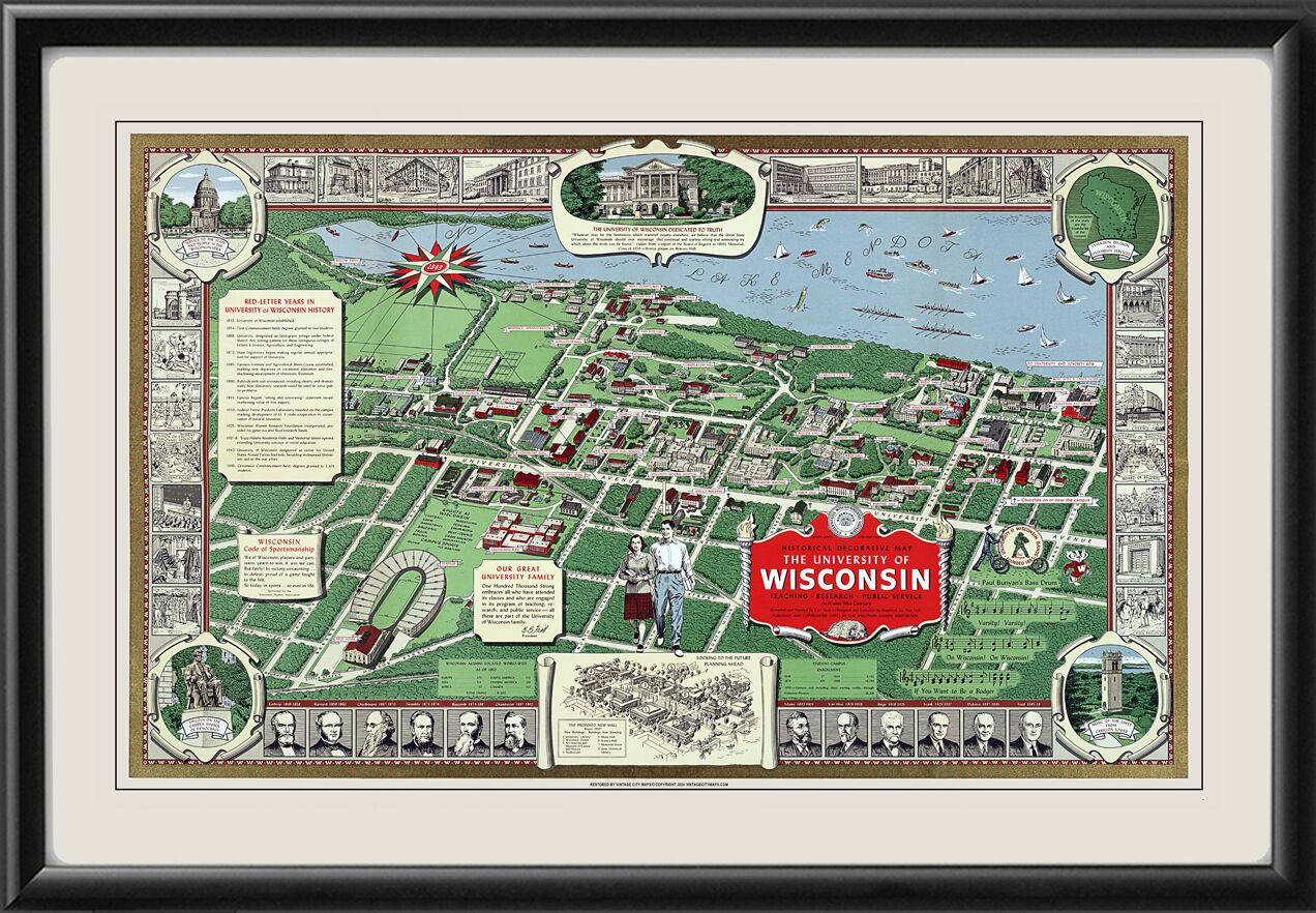 University of Wisconsin, Madison WI 1951 Map