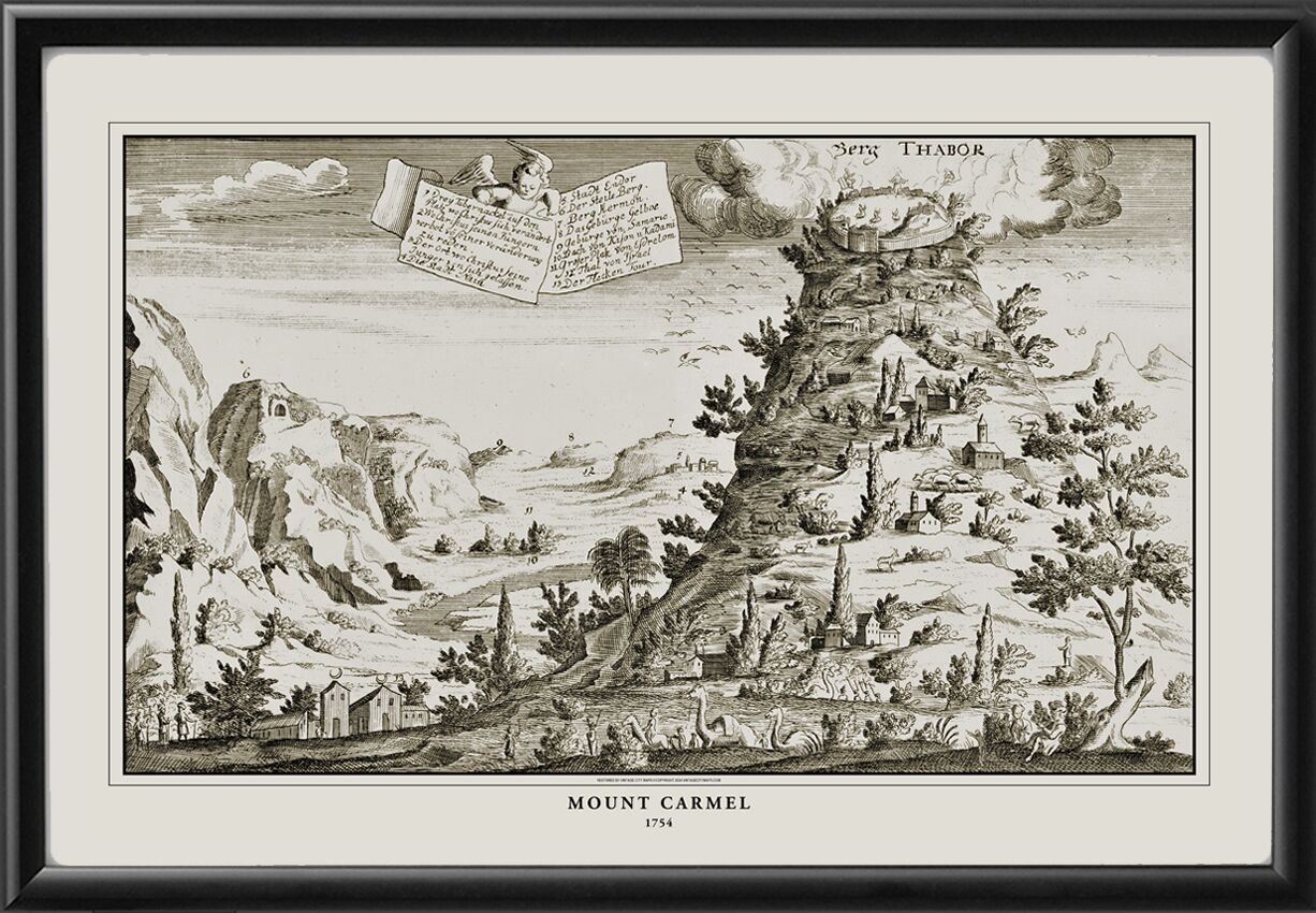 Mount Carmel (Der Berg Carmel) Israel 1754