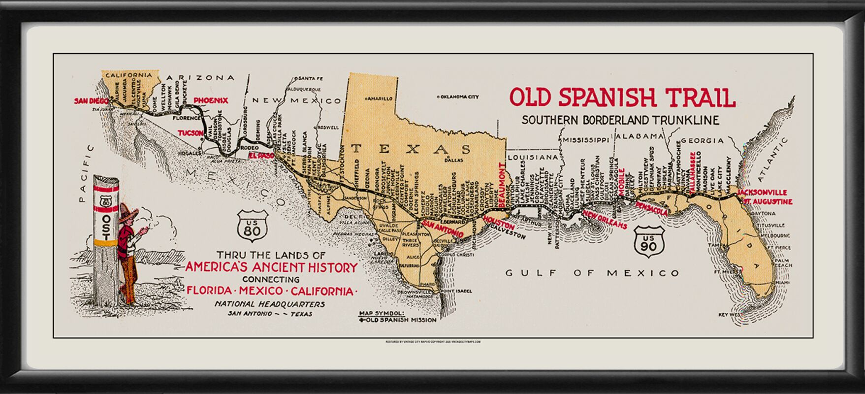 Old Spanish Trail Map 1931