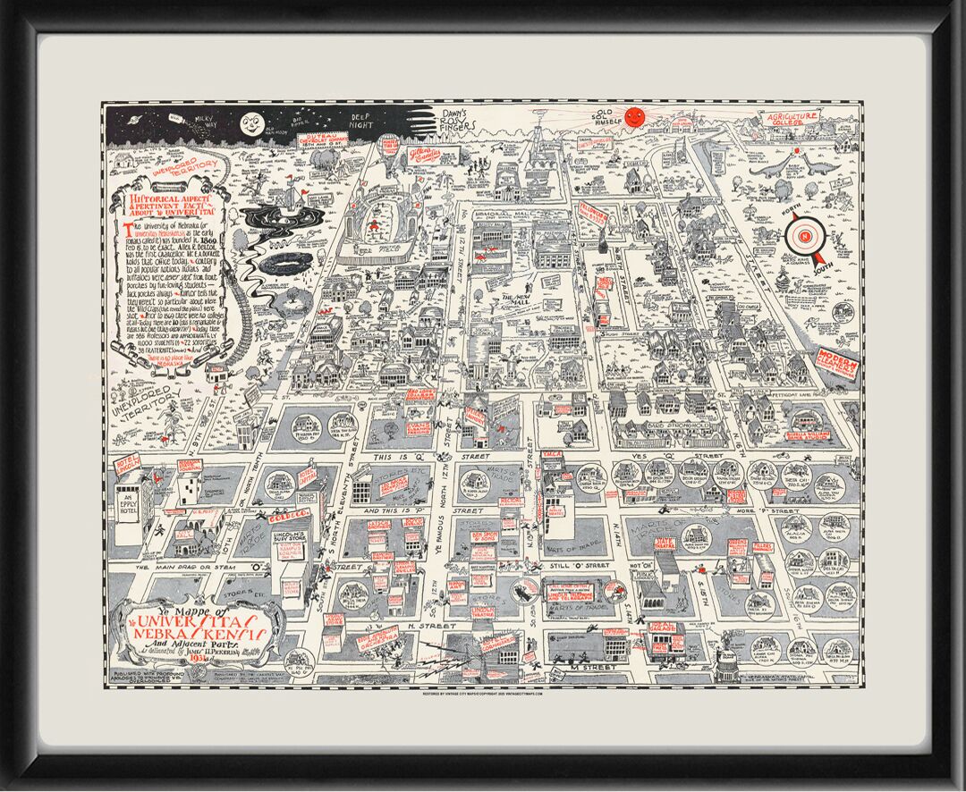 University of Nebraska 1931 Pictorial Map