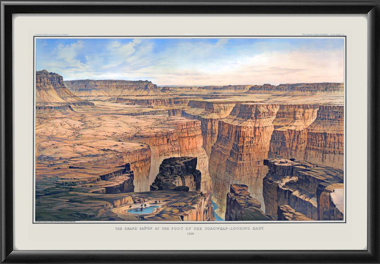Grand Canon AZ at the foot of the Toroweap looking East 1882 William Henry Holmes