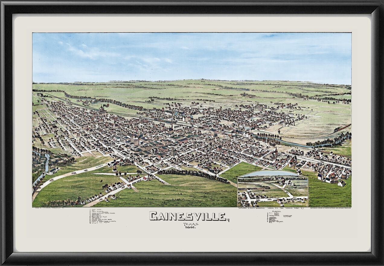 Gainesville TX 1891 T.M. Fowler