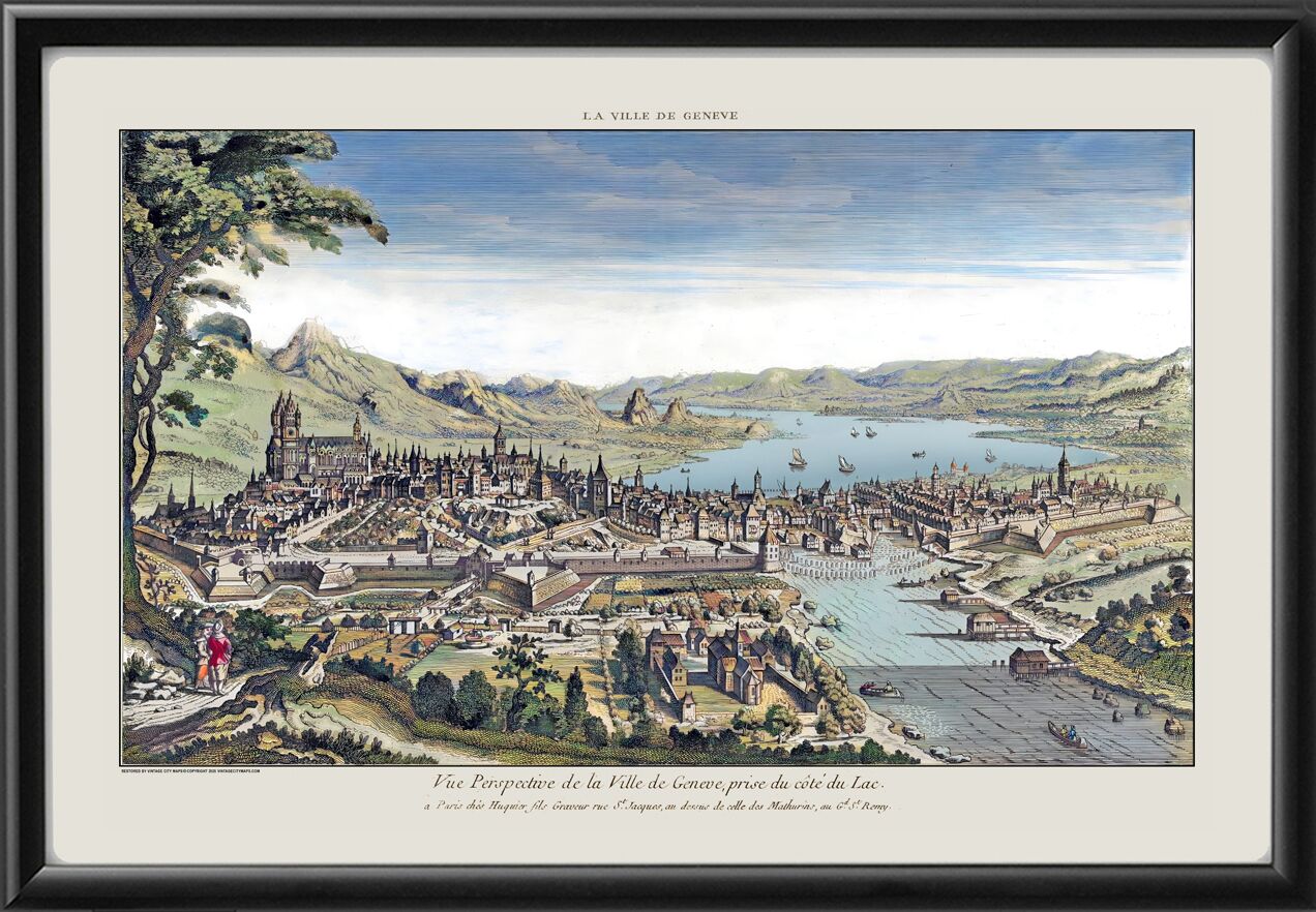 View of the City of Geneva Seen from Lake Geneva by Jean François Daumont 1765