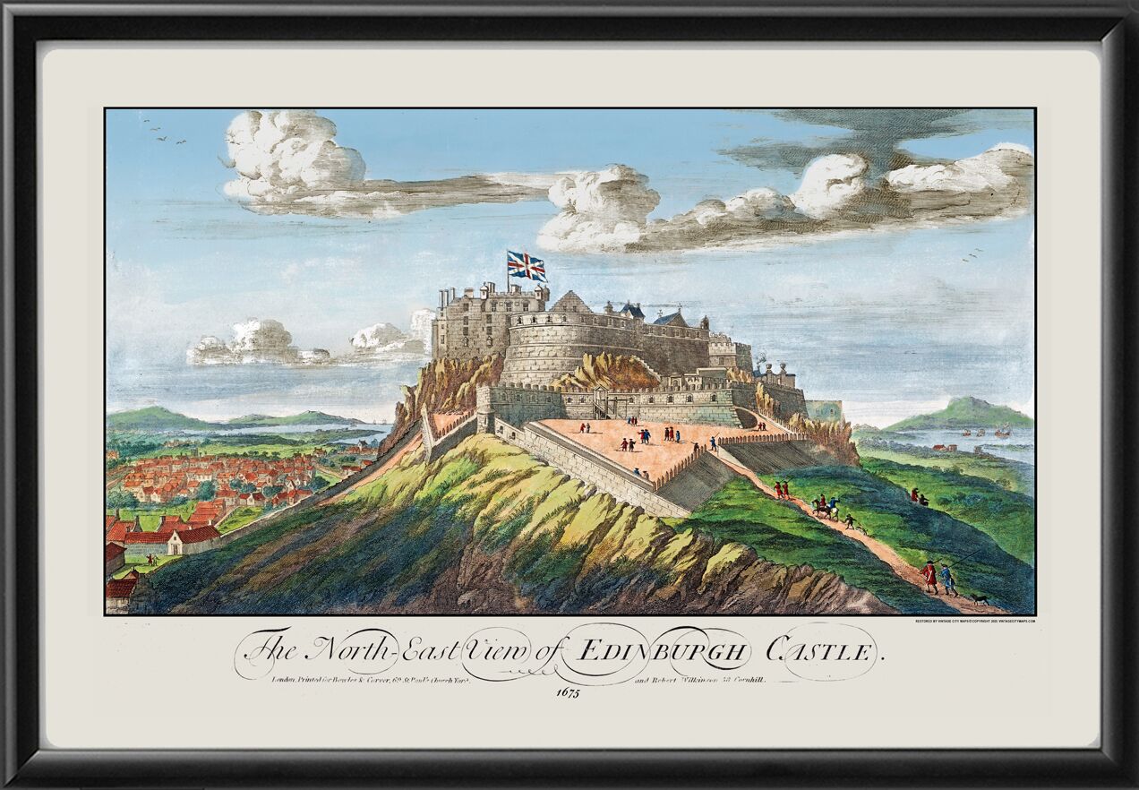Edinburgh Scotland 1675 Northeast view of Edinburgh Castle
