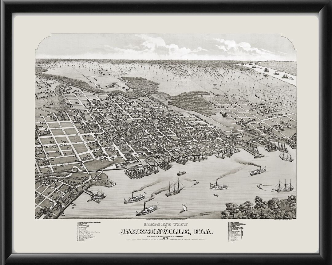 Jacksonville FL 1876 Augustus Koch TM