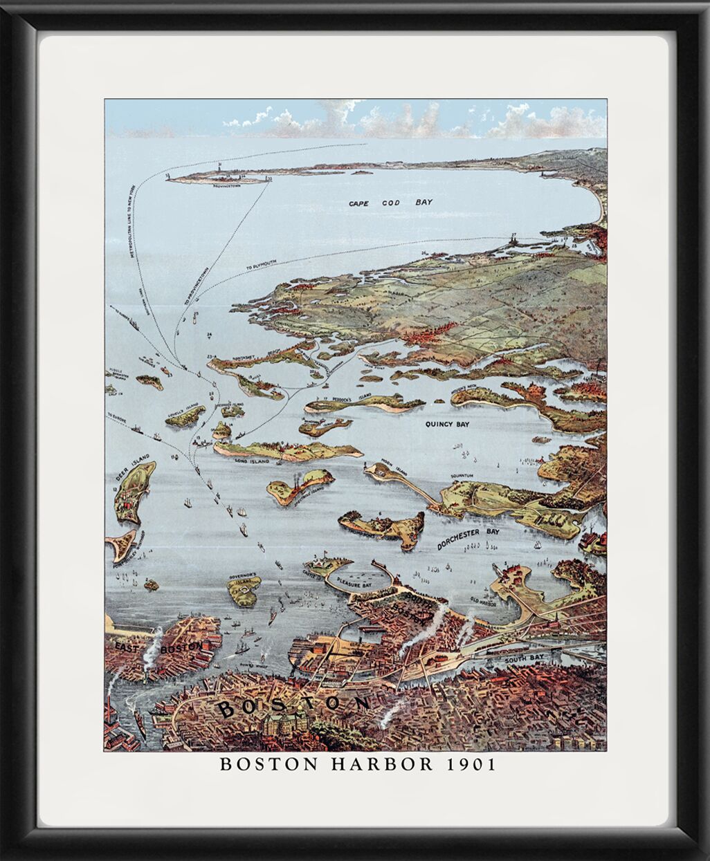 Boston Harbor MA 1901 John F Murphy