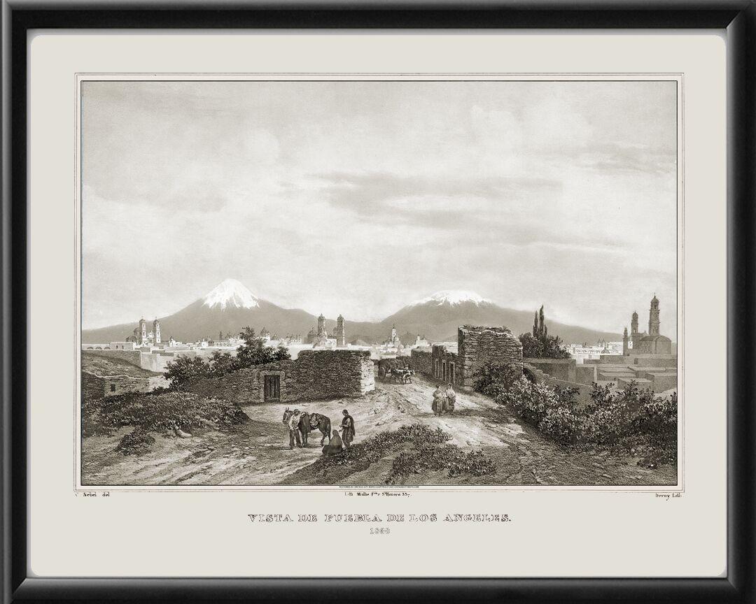 Los Angeles CA 1830 Carl Nebel TM Map