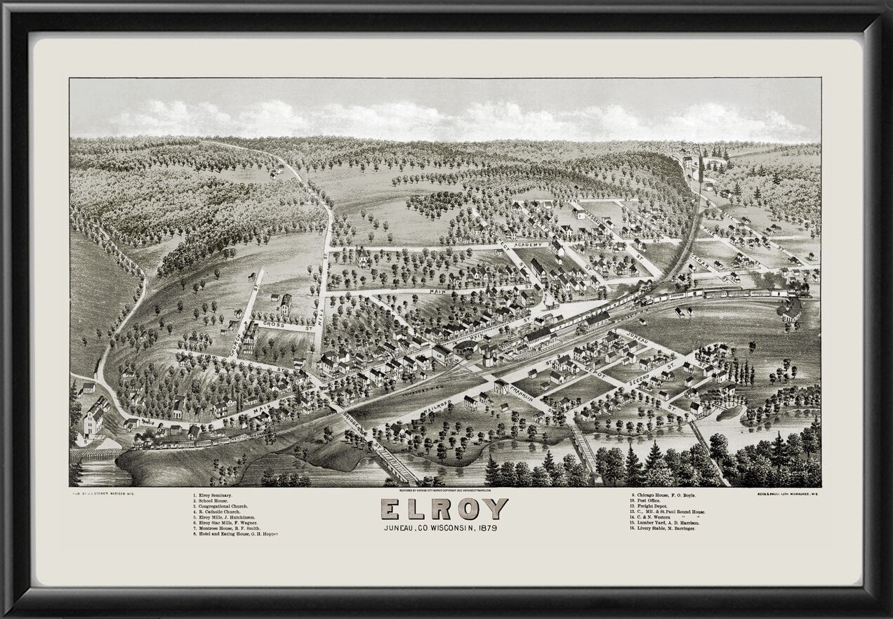 Elroy WI 1879 JJStoner TM Map