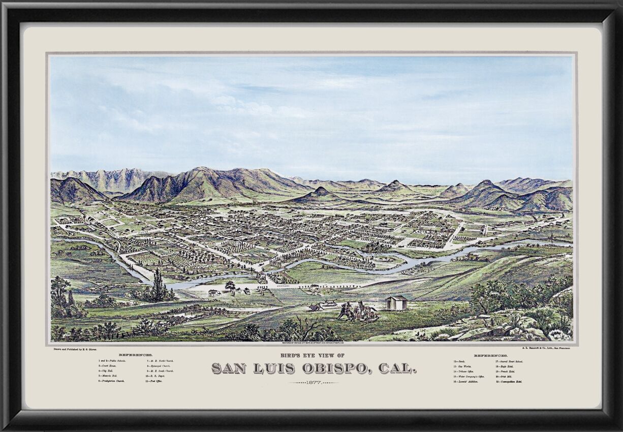 San Luis Obispo CA 1877 (Color)