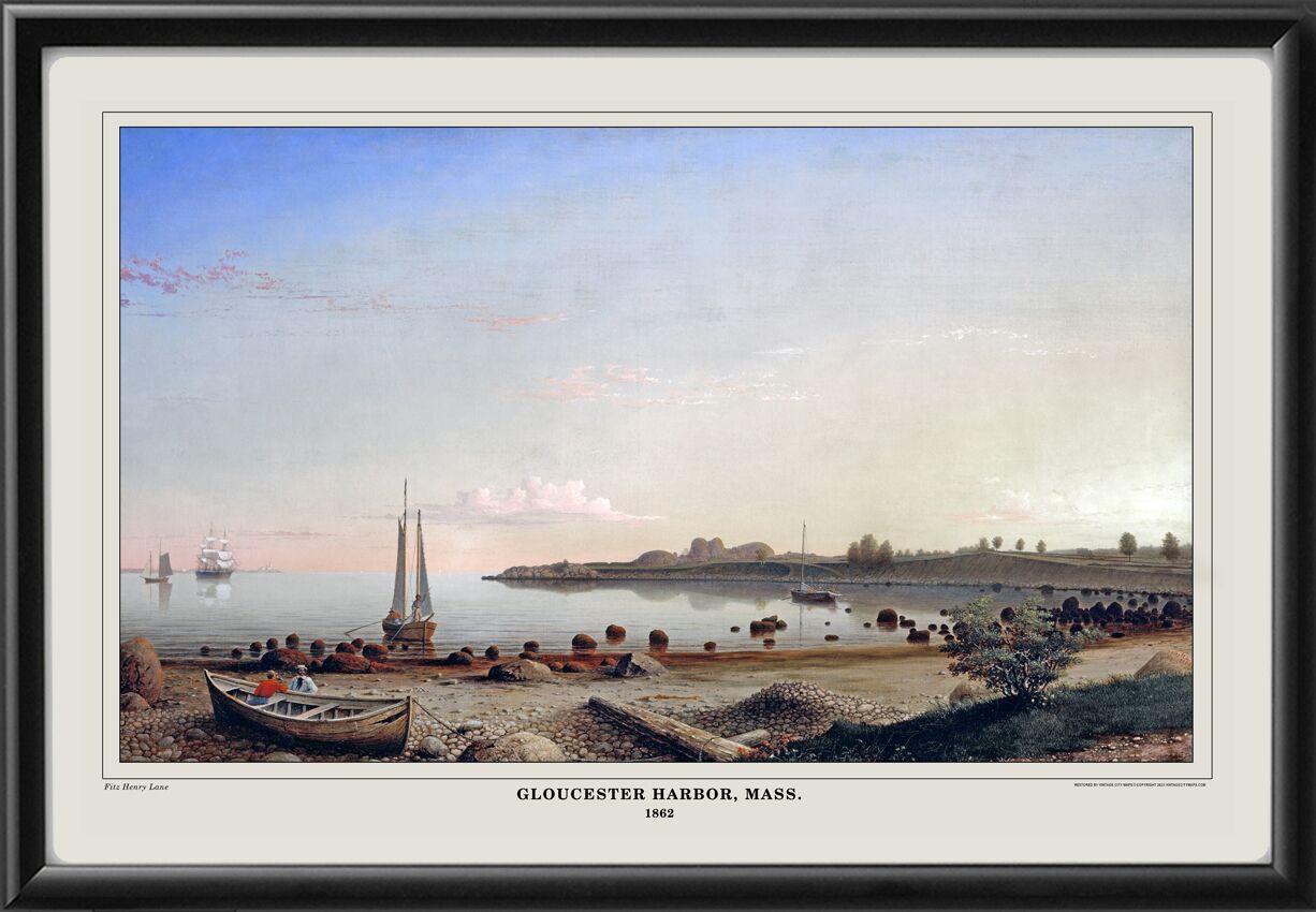 Gloucester Harbor MA 1862