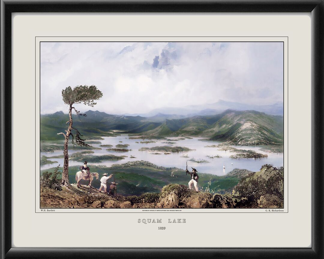 Squam Lake NH W.H. Bartlett & G.K. Richardson TM