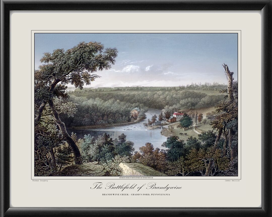 Battlefield of Brandywine PA 1830 (Color)