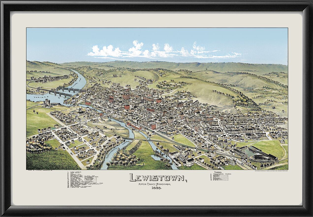 Lewistown PA 1895 Color Map