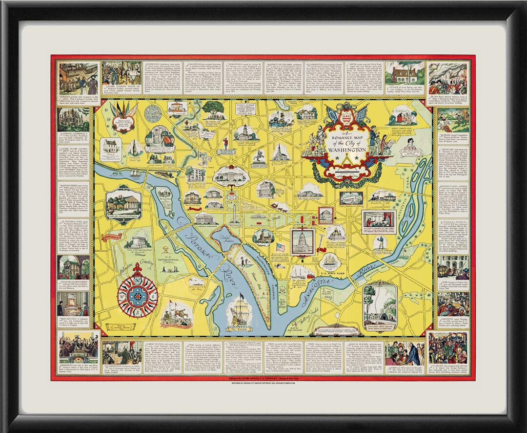 Washington DC 1938 Romance Map