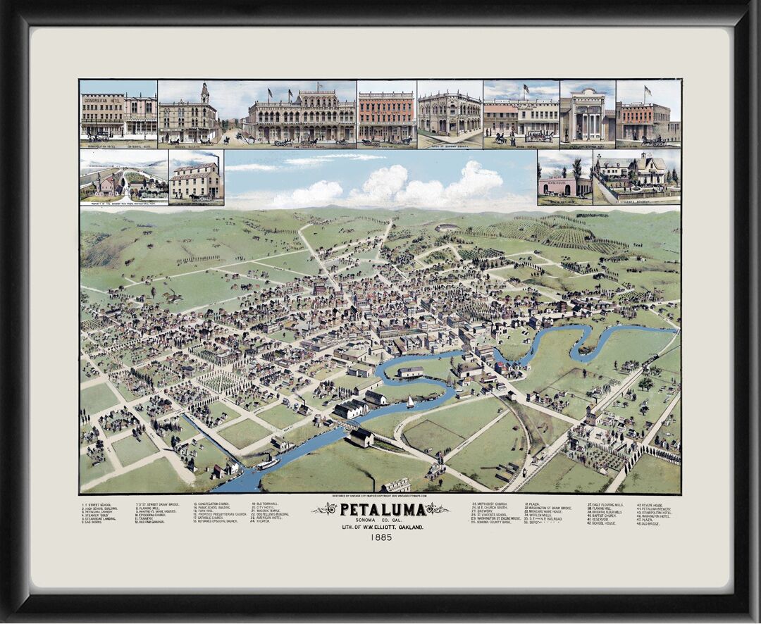 Petaluma CA 1885 WW Elliott