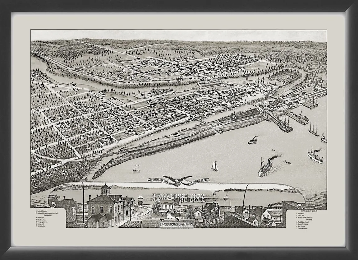 Traverse_City_1879_Herman Brosius 2436 Map