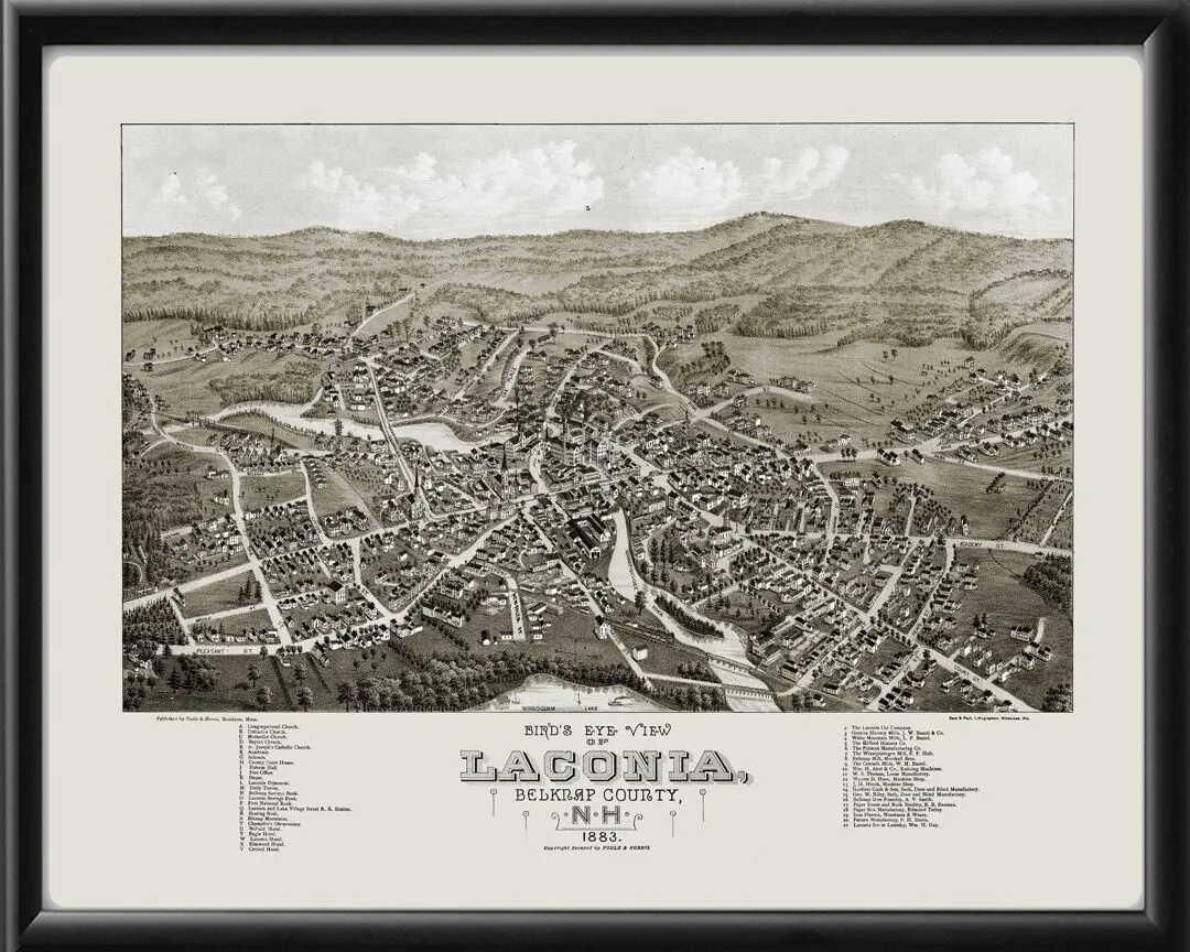 Laconia NH 1883 Poole & Norris Tm