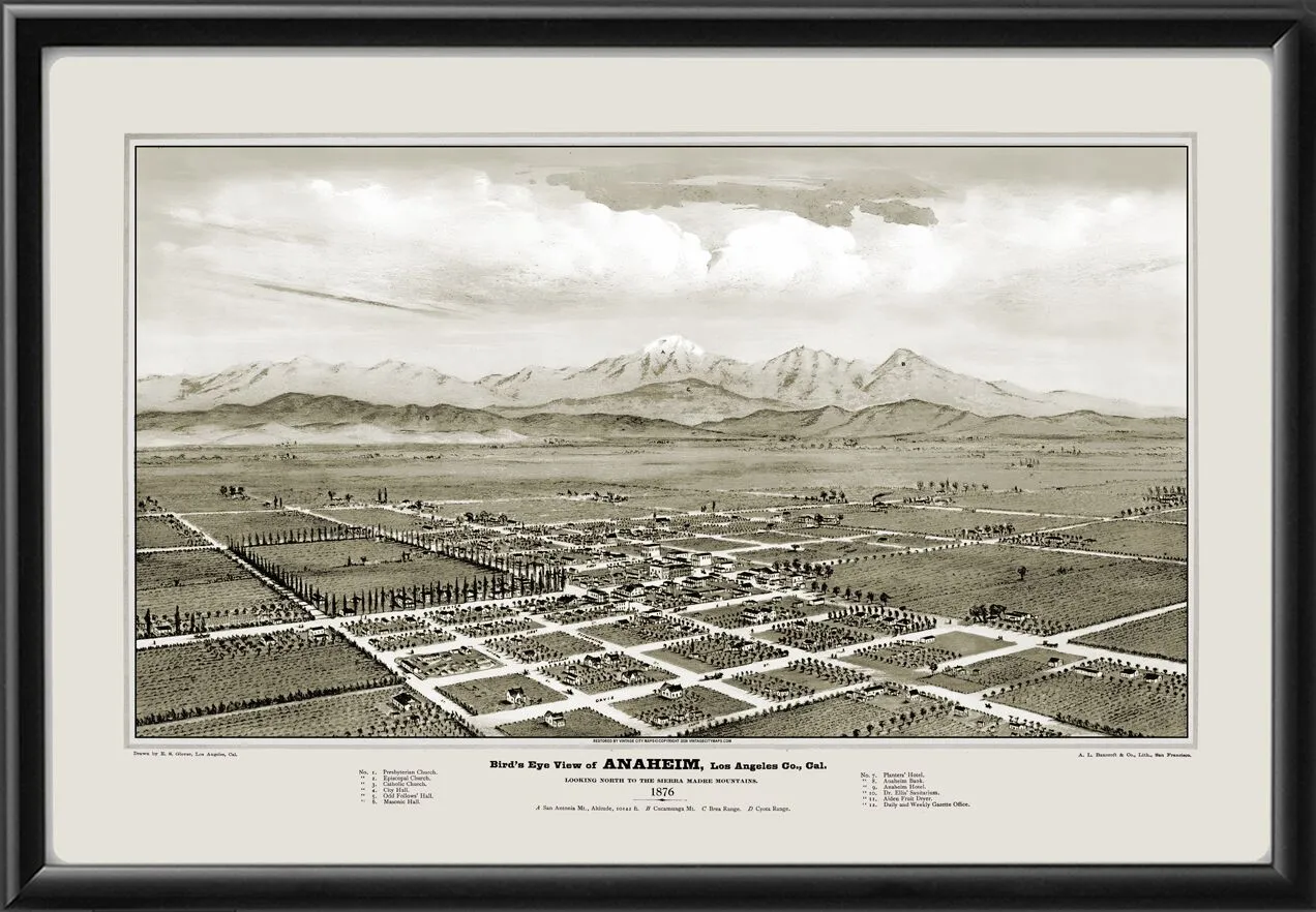 Anaheim CA 1876 Edwin S. Glover