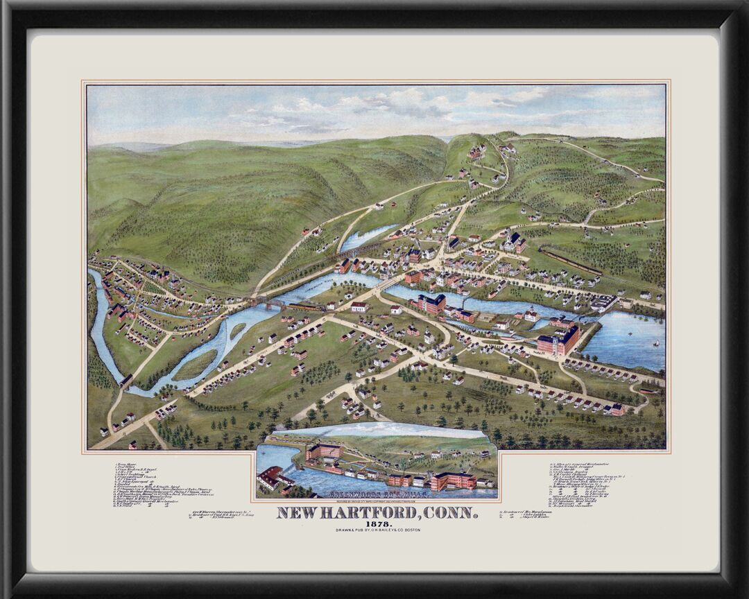 New Hartford CT 1878 (Color)